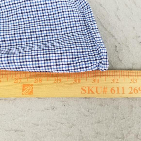 Ralph Lauren Shirt Mens XL Blue White Gingham Check Button Down Short Sleeve - Picture 12 of 14